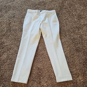 Banana Republic Women's White Straight-Leg Dress Pants